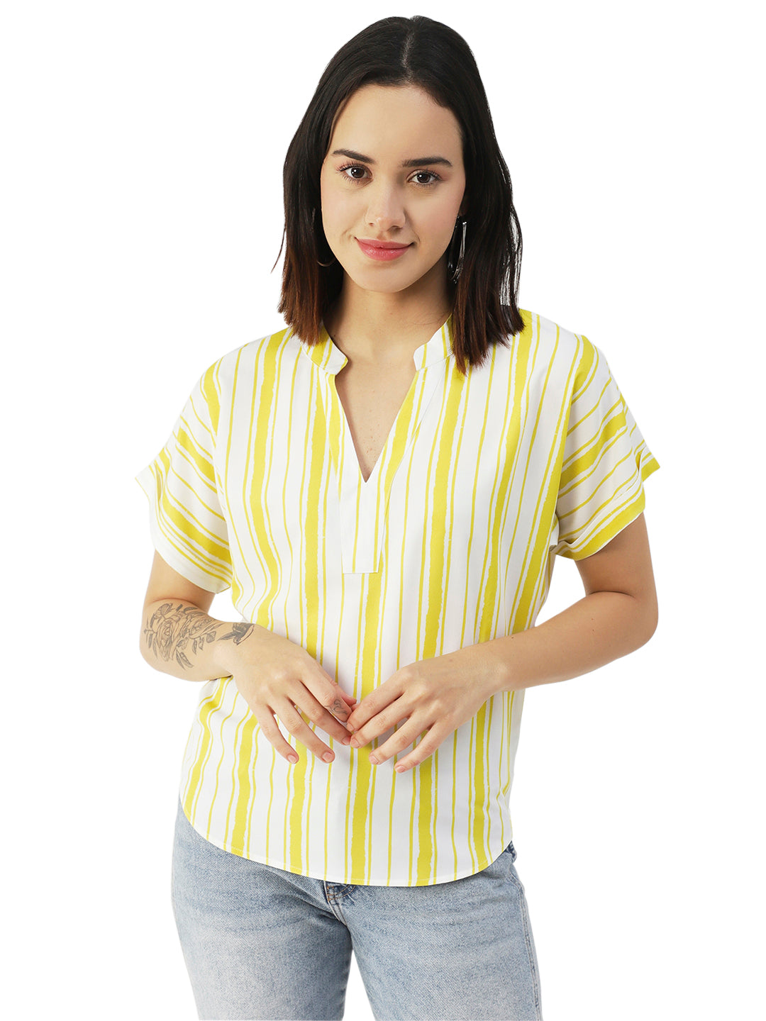 V-Neck Short Sleeve Top