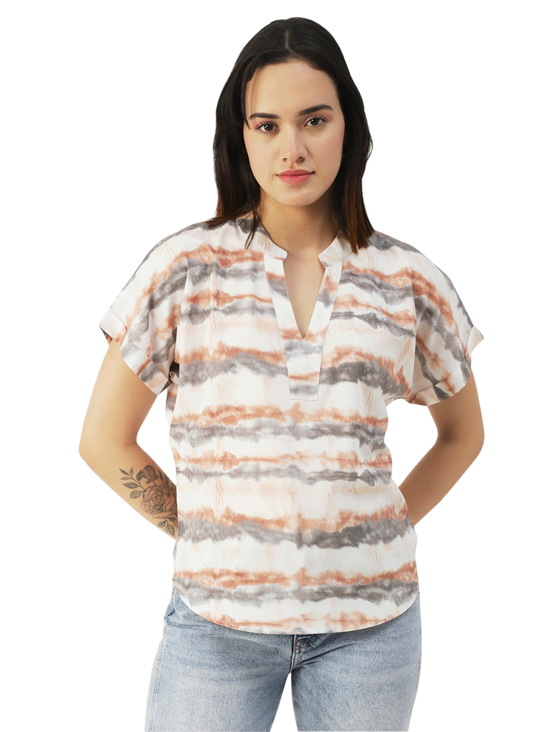 V-Neck Short Sleeve Top