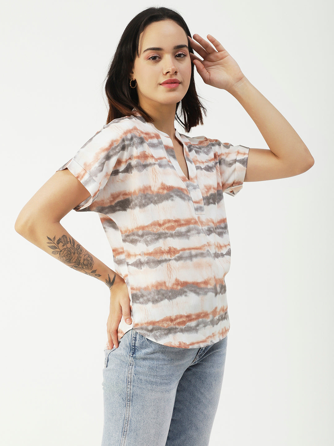 V-Neck Short Sleeve Top