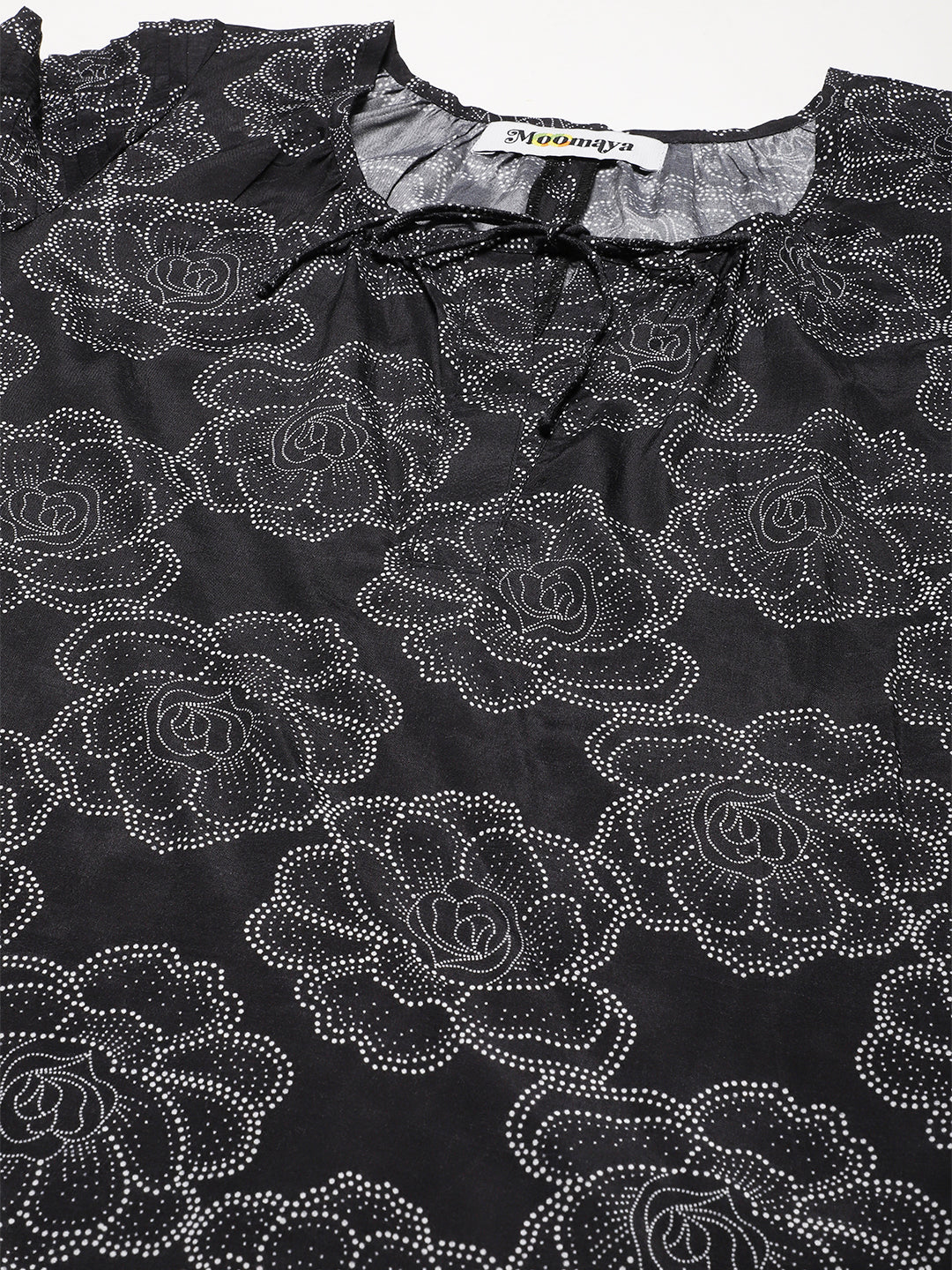 Printed Balloon Tie-Up Top