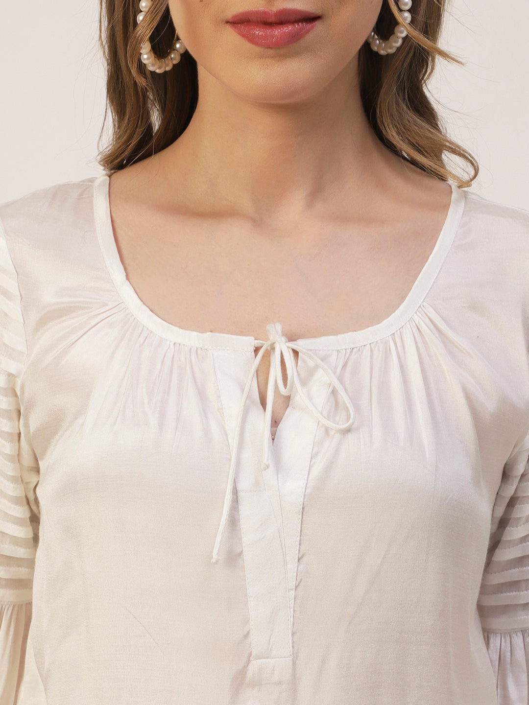 Printed Balloon Tie-Up Top