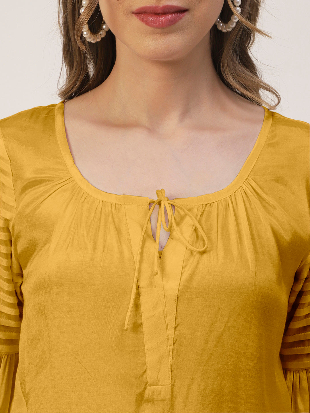 Printed Balloon Tie-Up Top