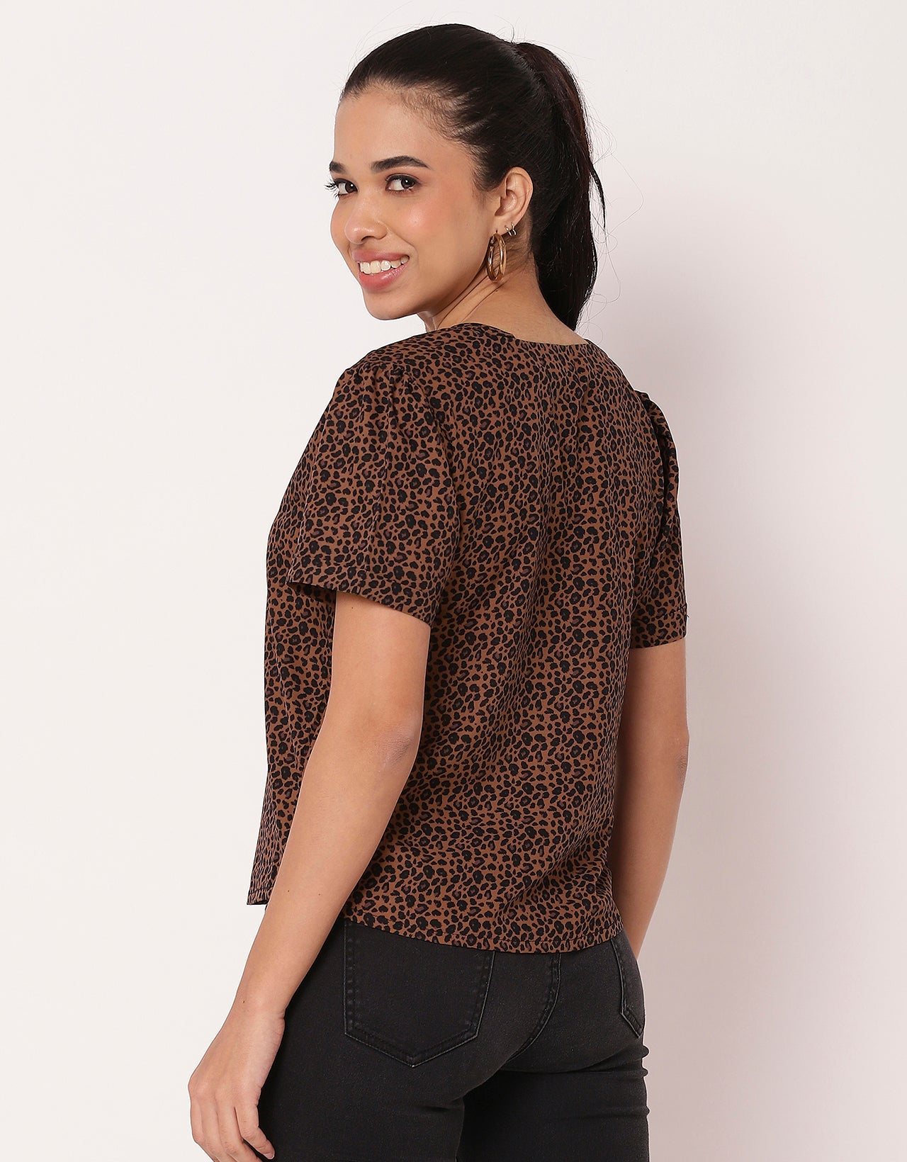 Printed Tops For Women V Neck Regular Fit Top