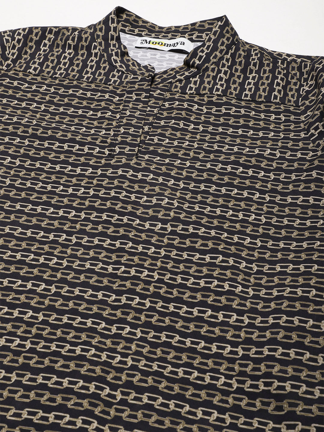 Printed Mandarin Formal Top