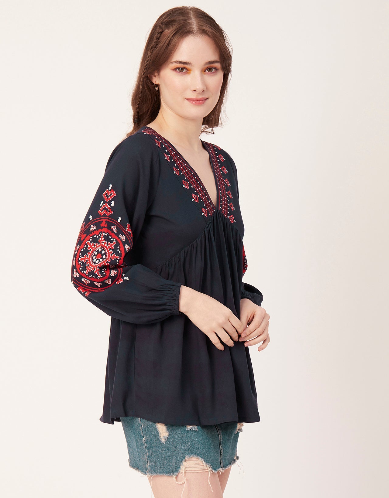 V-Neck Rayon Summer Top
