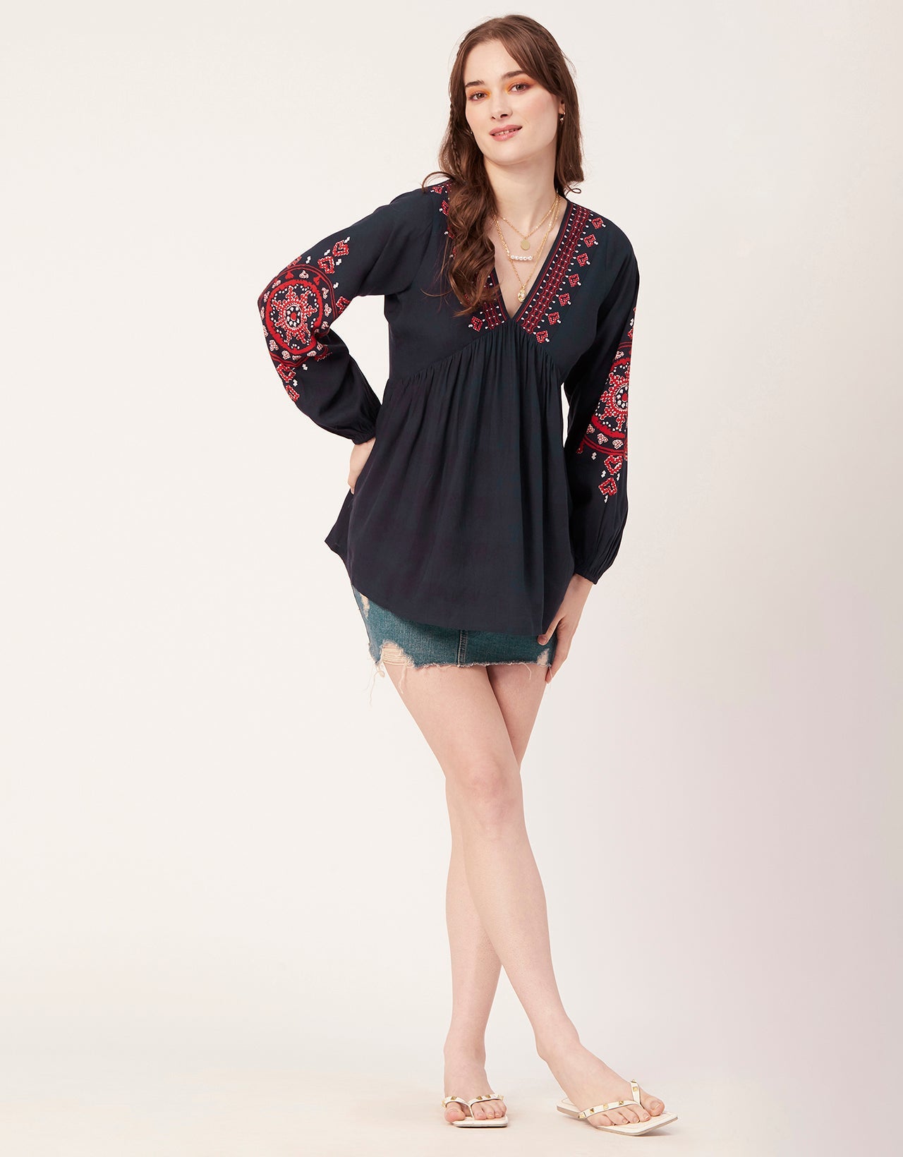 V-Neck Rayon Summer Top