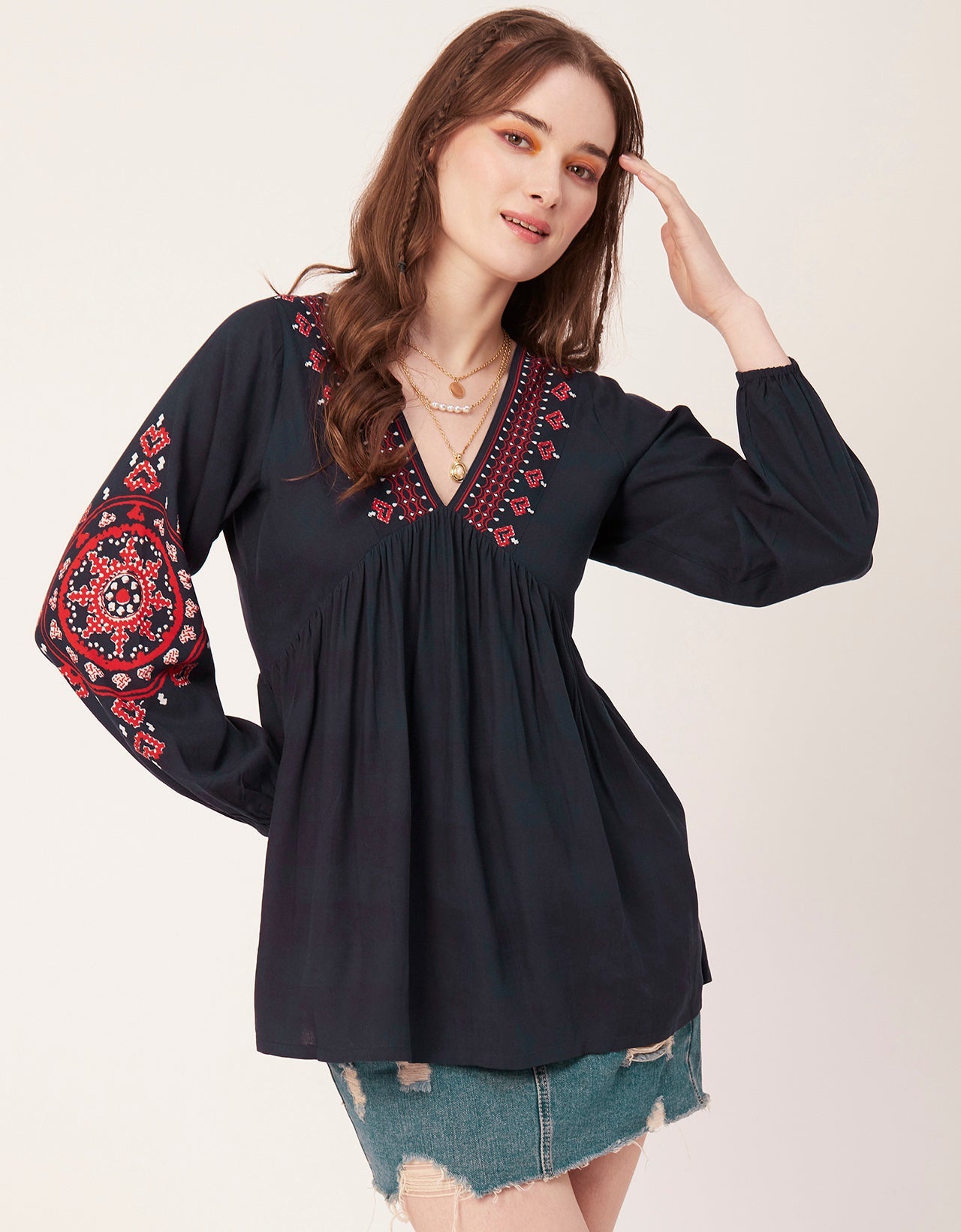 V-Neck Rayon Summer Top