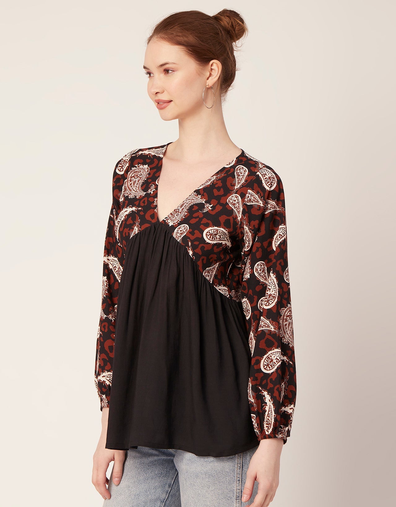 V-Neck Rayon Summer Top