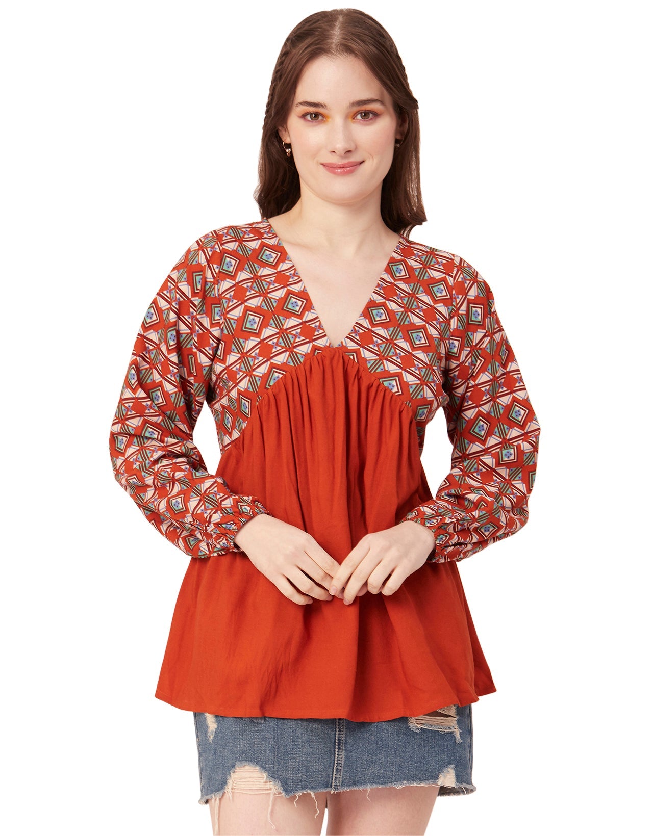 V-Neck Rayon Summer Top