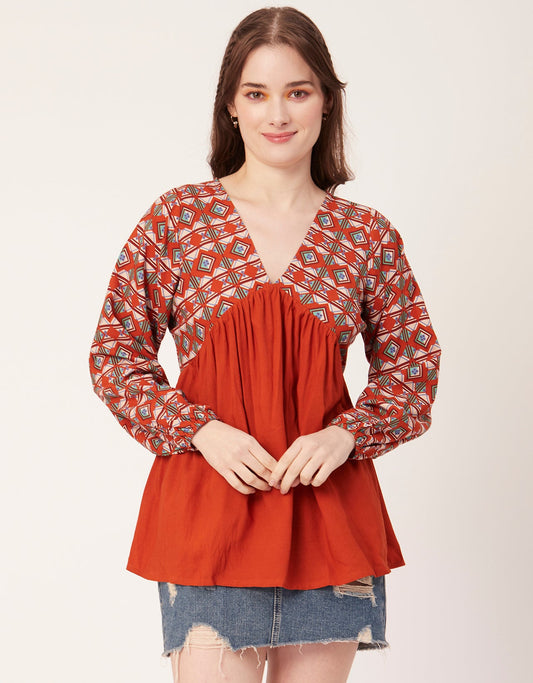 V-Neck Rayon Summer Top