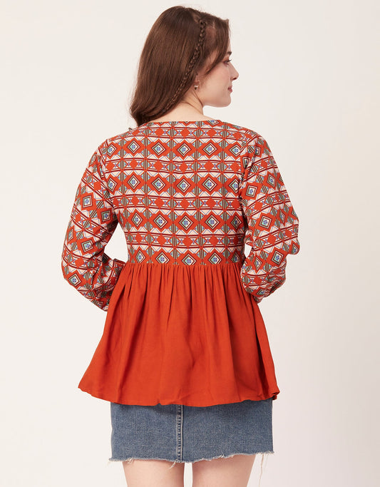 V-Neck Rayon Summer Top