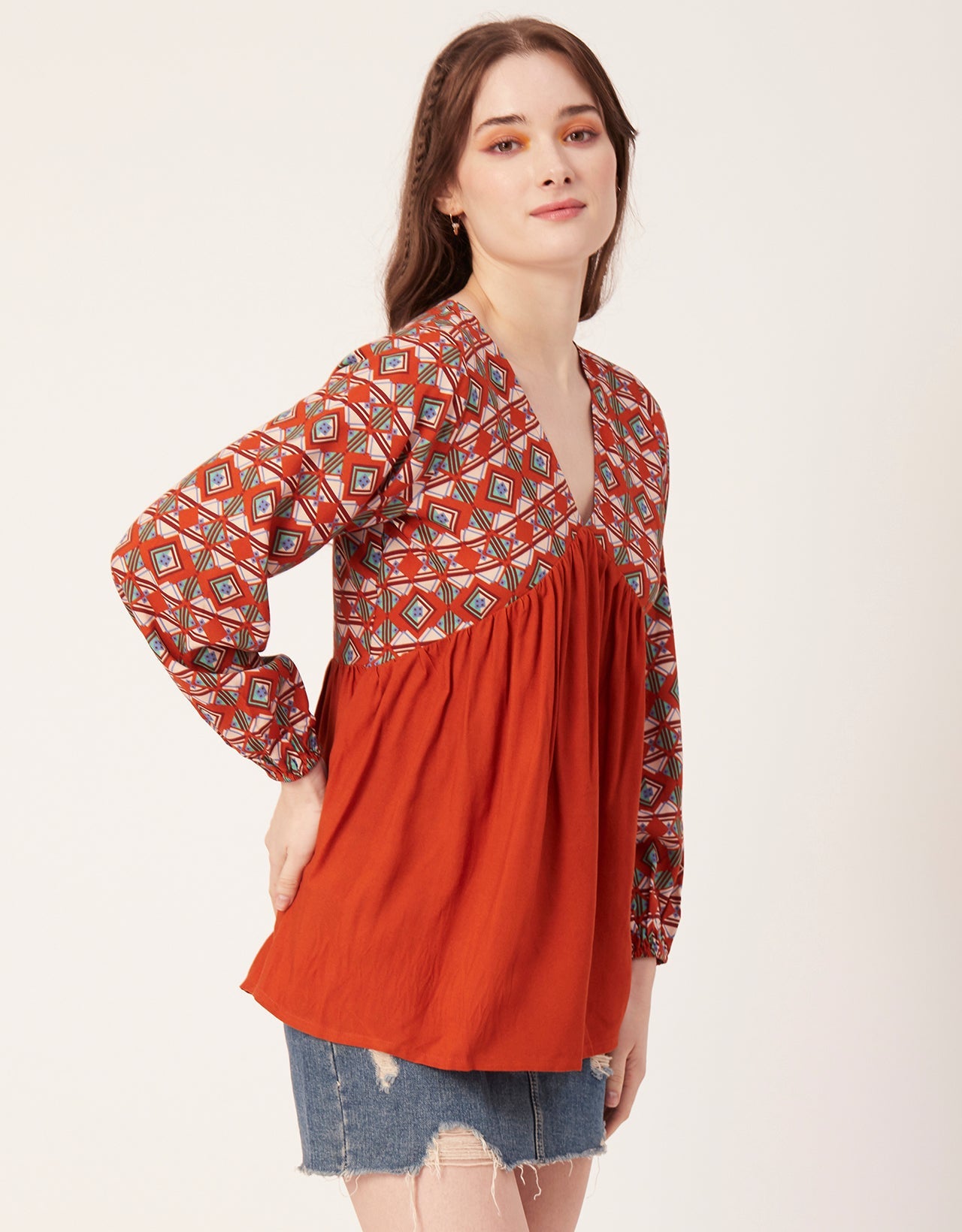 V-Neck Rayon Summer Top