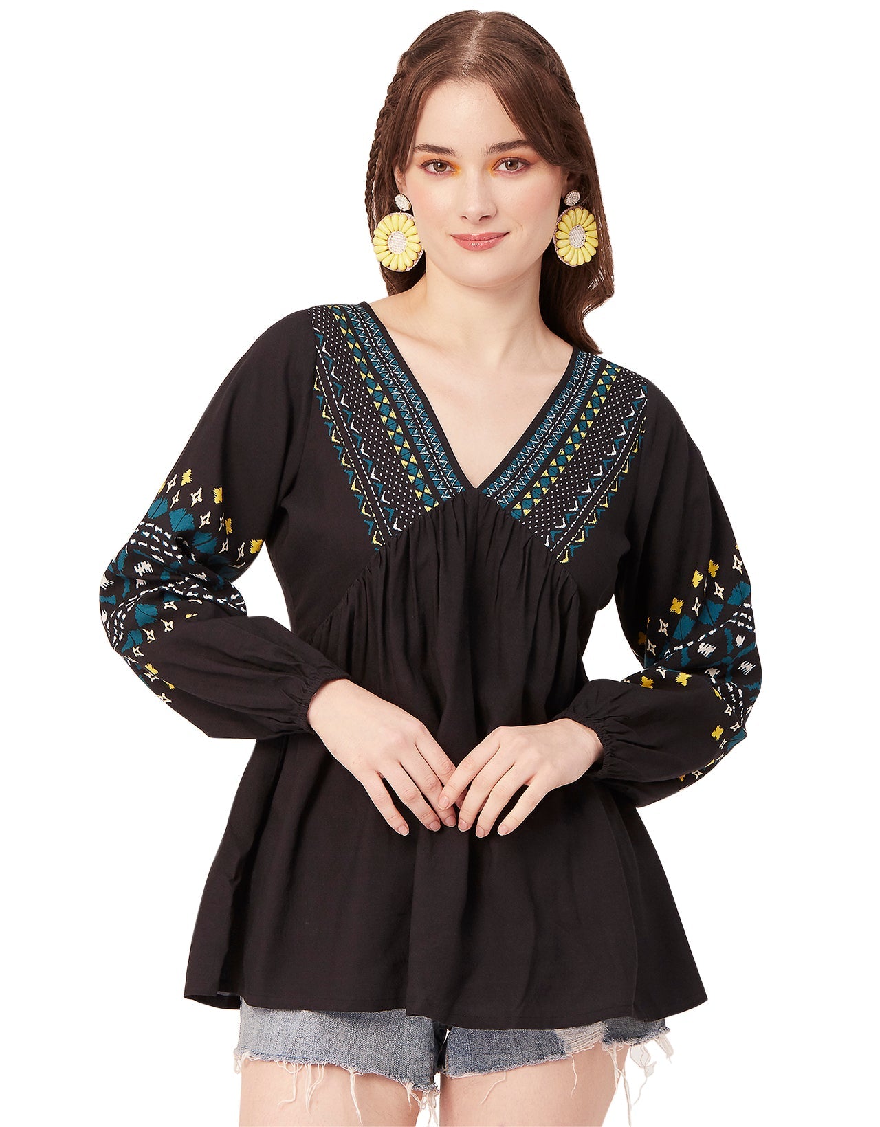 V-Neck Rayon Summer Top