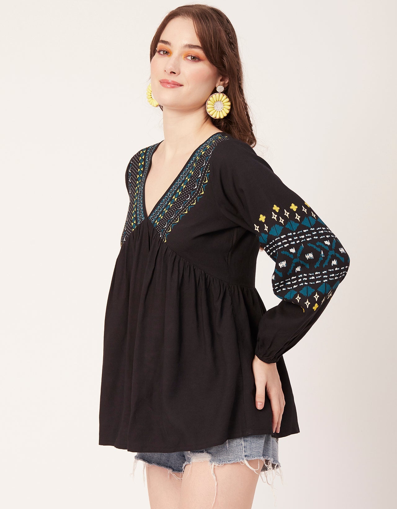 V-Neck Rayon Summer Top