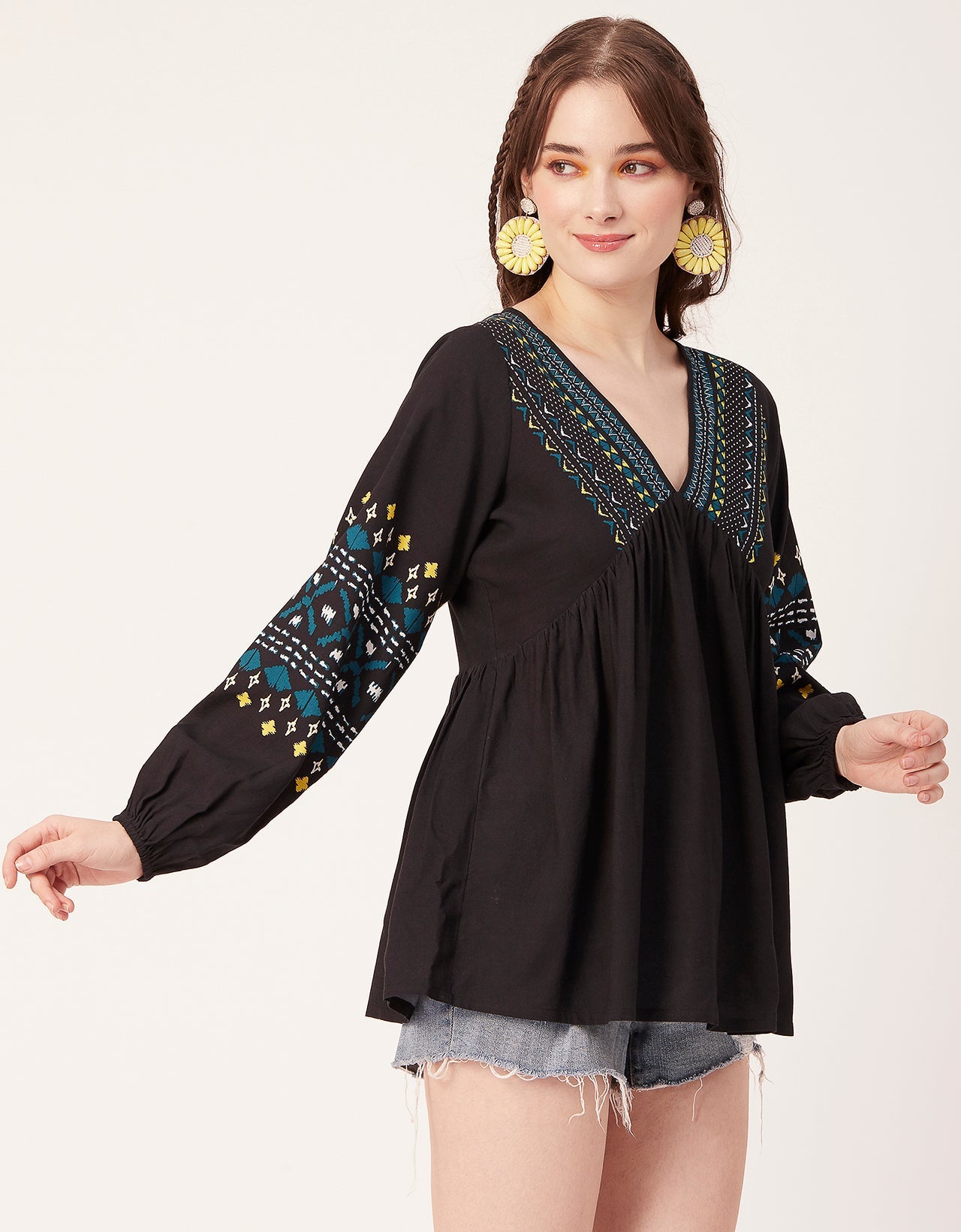 V-Neck Rayon Summer Top
