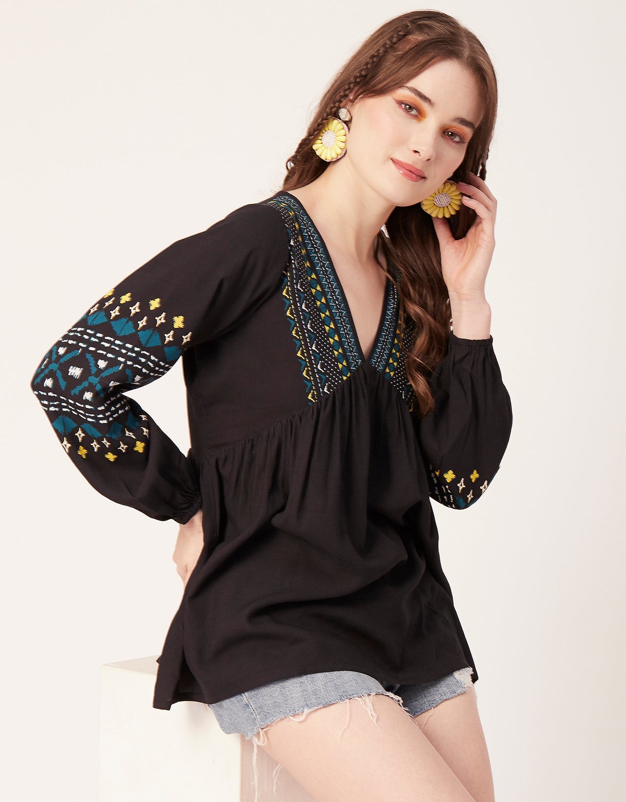 V-Neck Rayon Summer Top