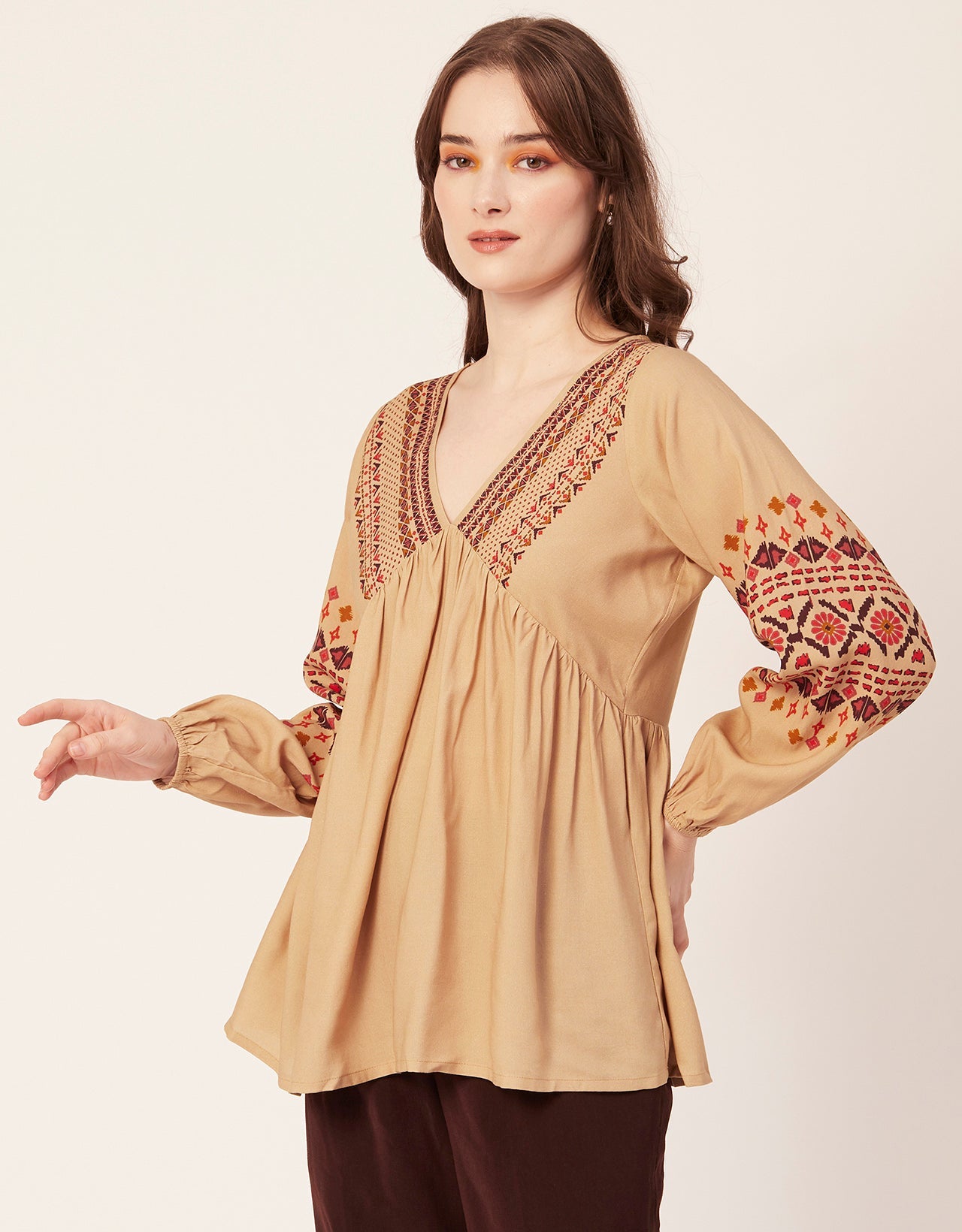 V-Neck Rayon Summer Top