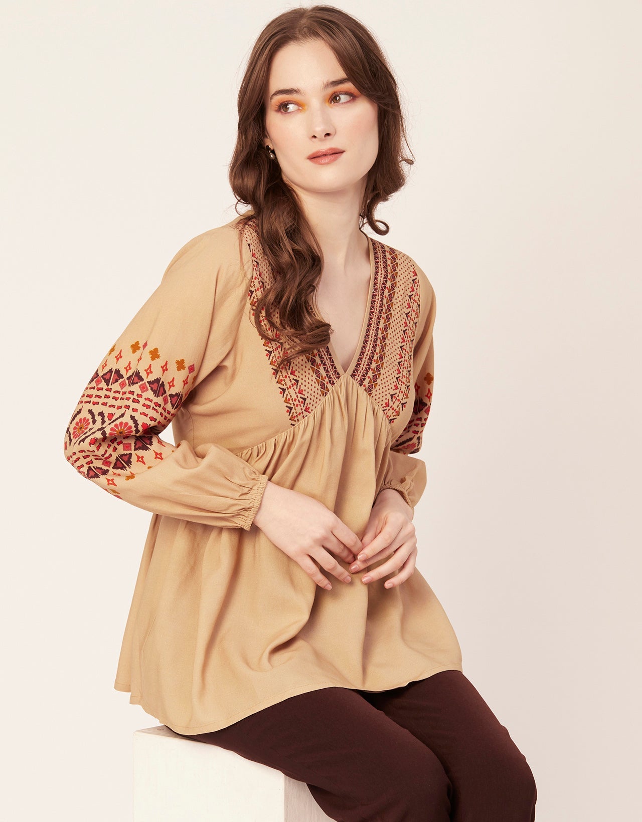 V-Neck Rayon Summer Top