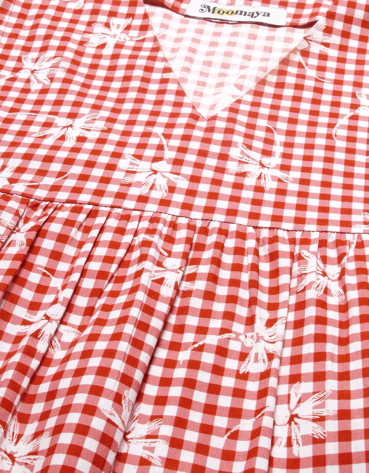 Printed V-Neck Flared Top