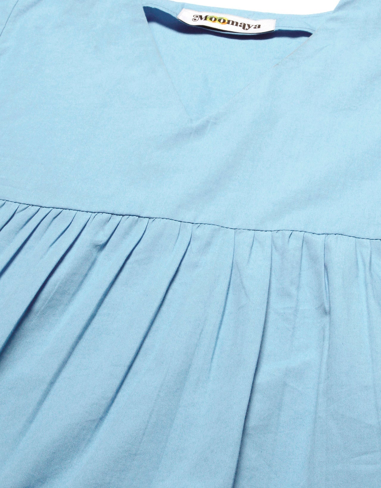 Printed V-Neck Flared Top
