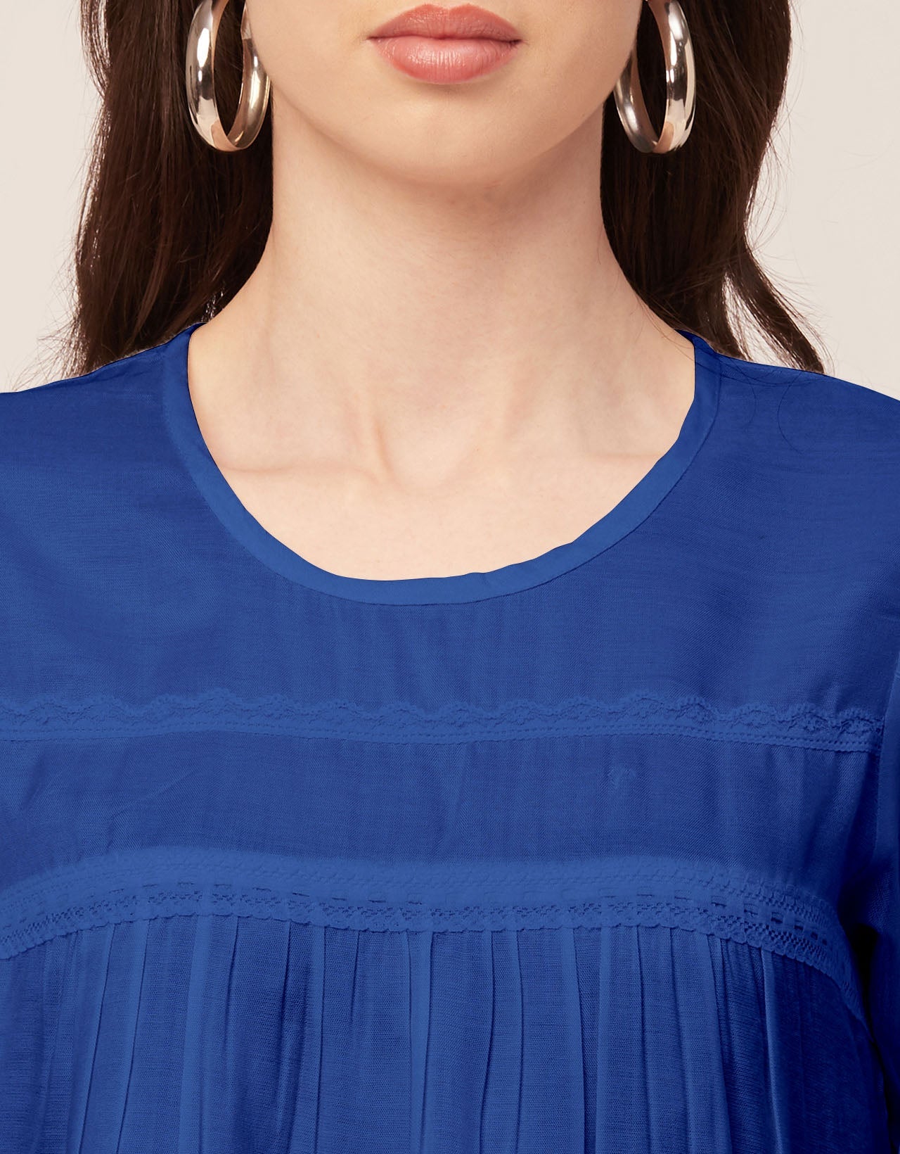 Solid Flutter Sleeve Tunic