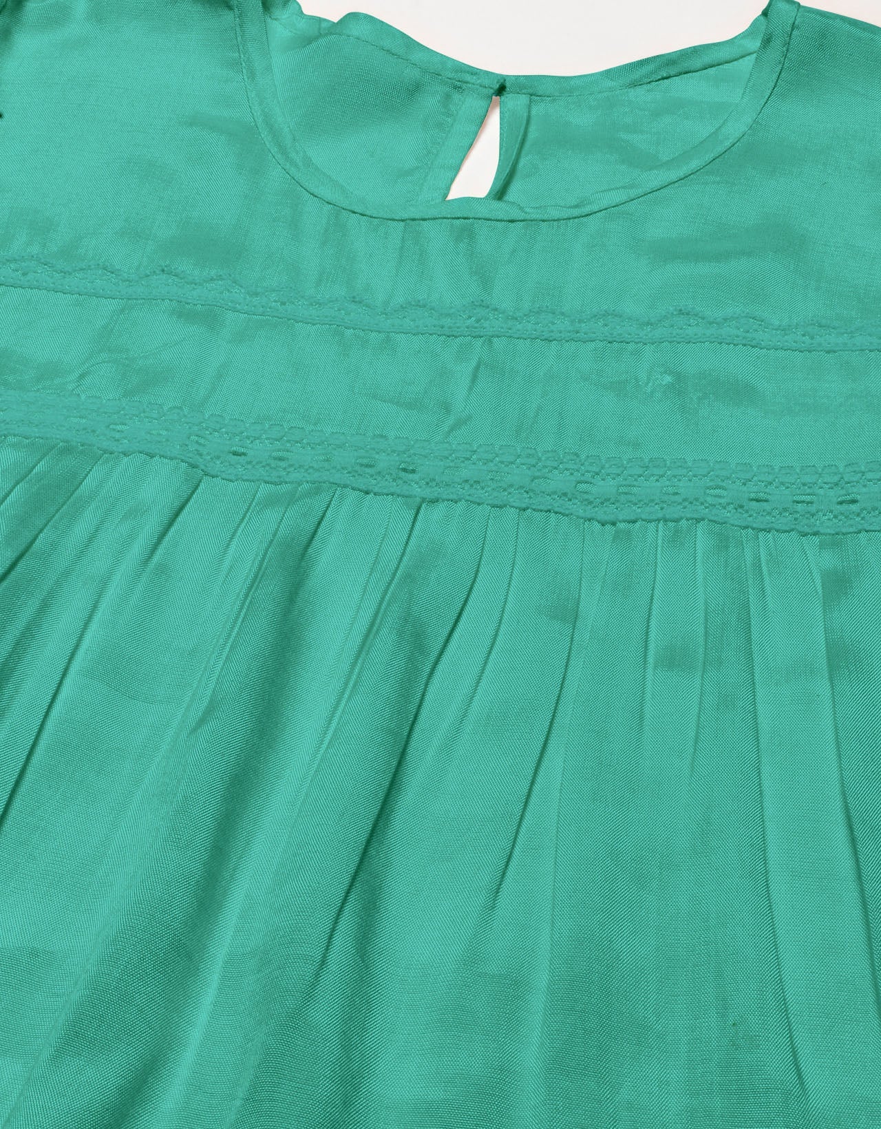 Solid Flutter Sleeve Tunic