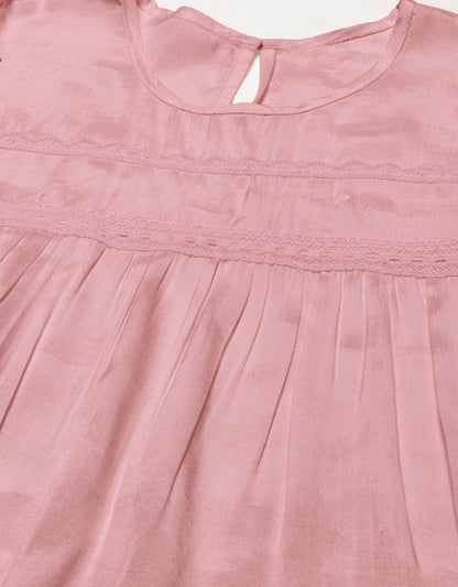 Solid Flutter Sleeve Tunic