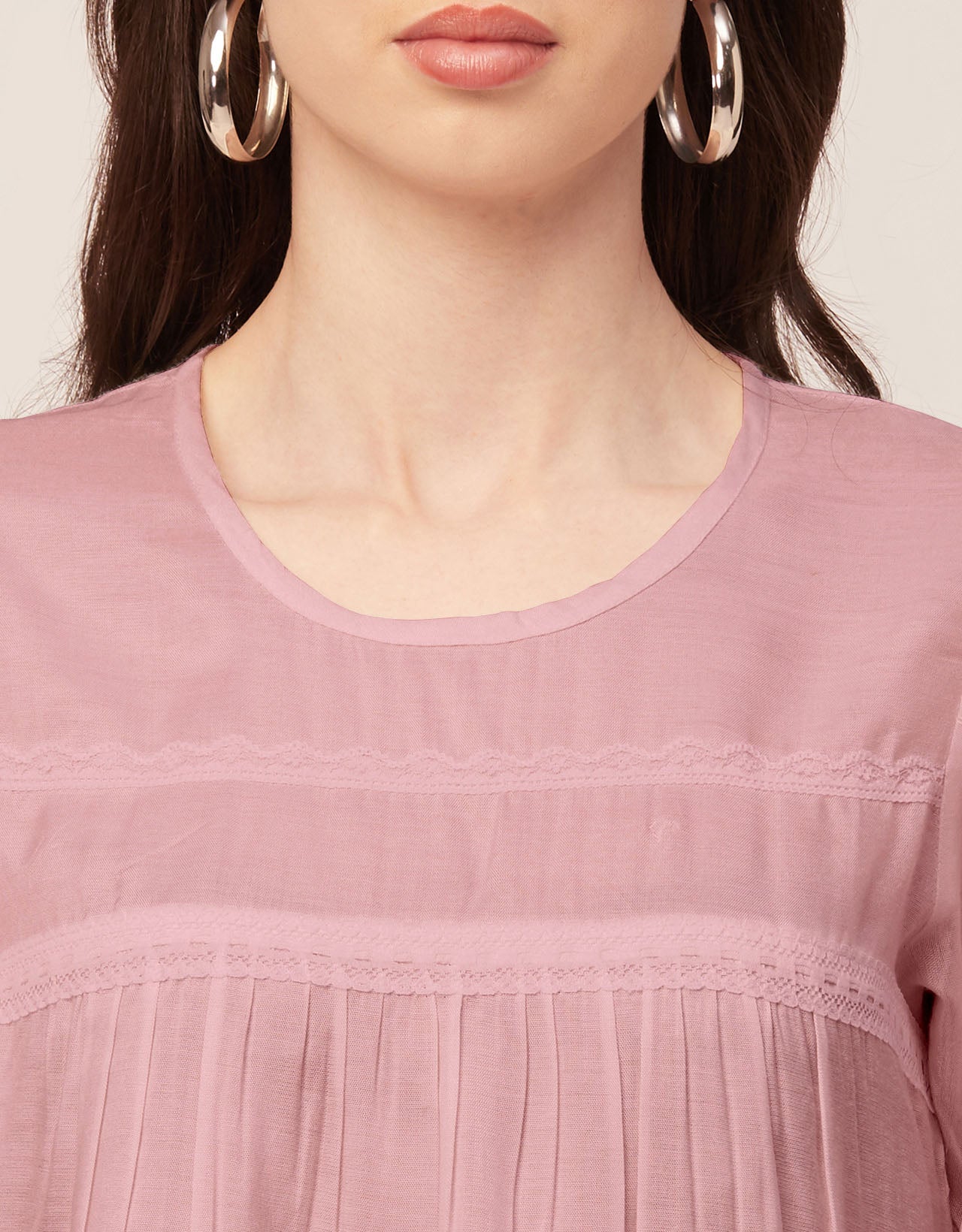 Solid Flutter Sleeve Tunic