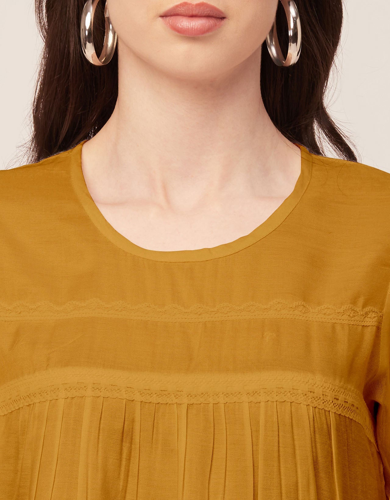 Solid Flutter Sleeve Tunic