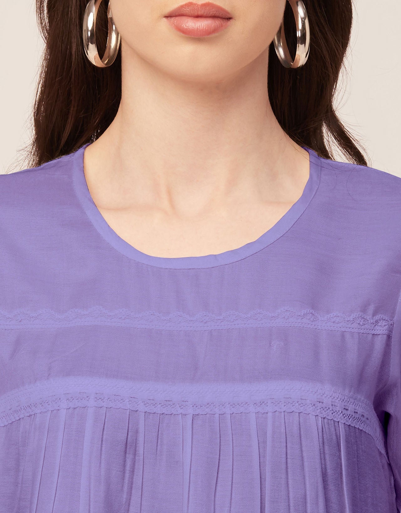 Solid Flutter Sleeve Tunic