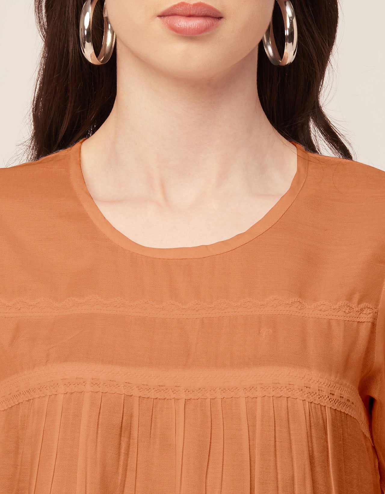 Solid Flutter Sleeve Tunic