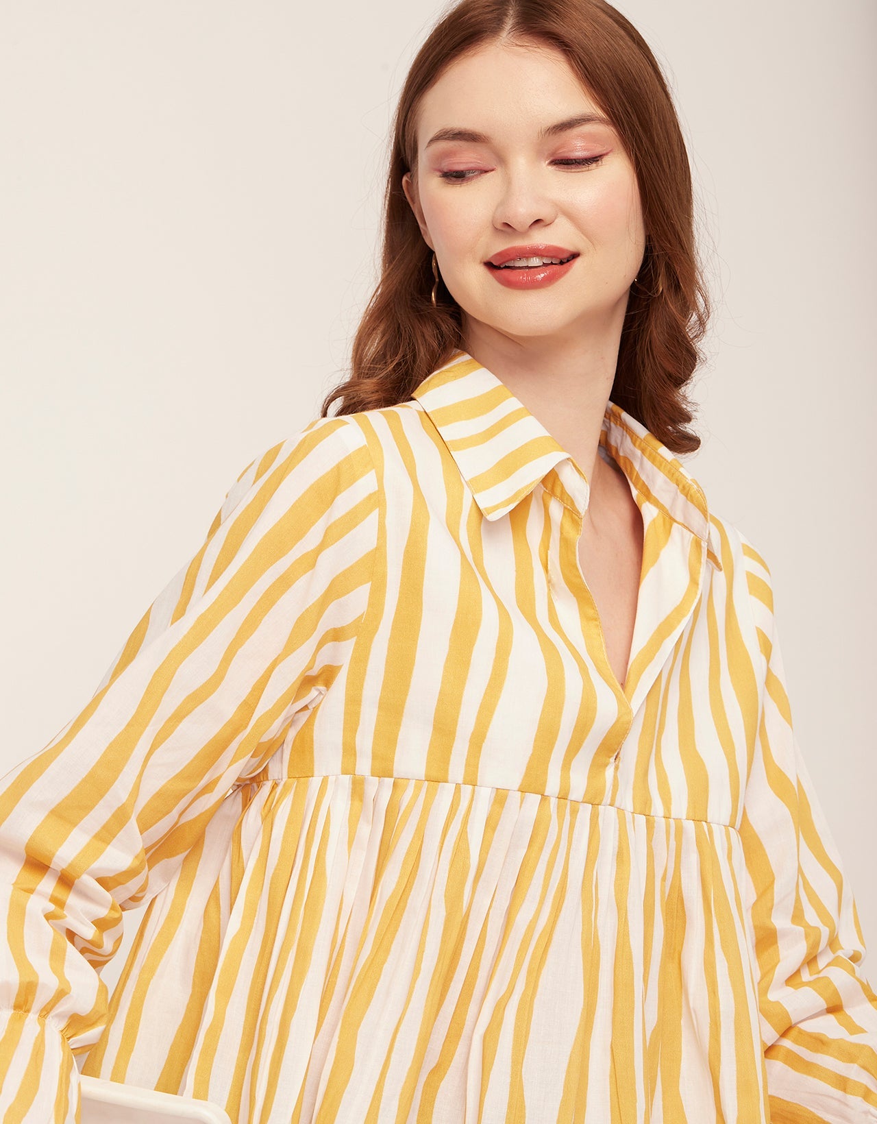 Printed Pleated Summer Top