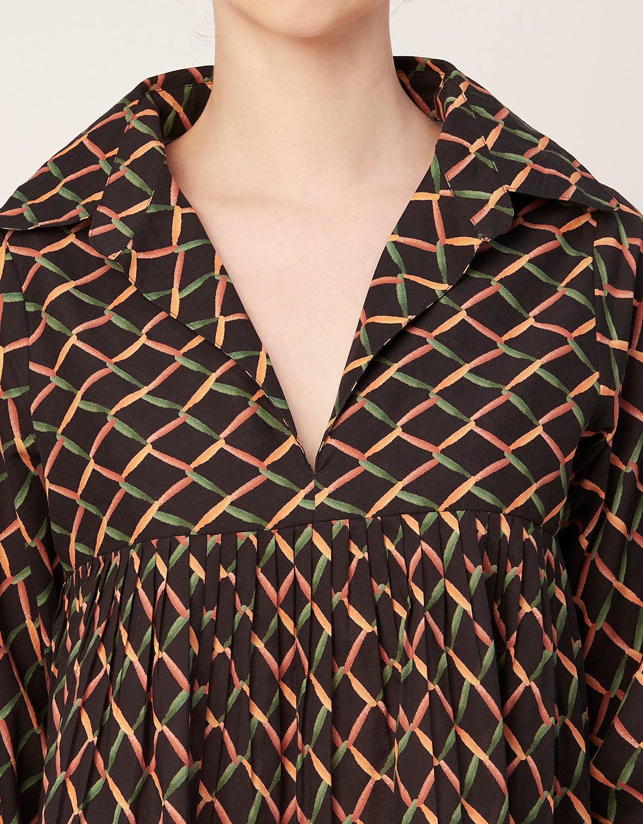Printed Pleated Summer Top