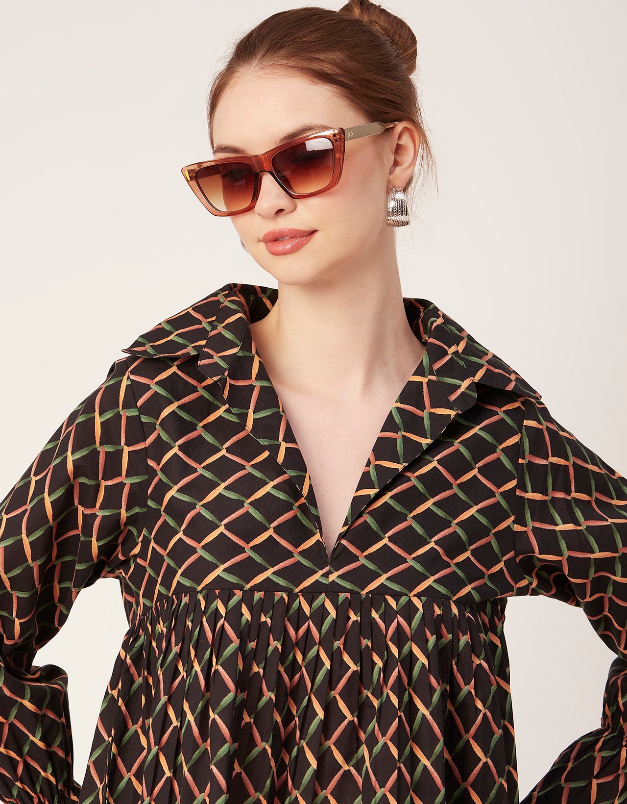 Printed Pleated Summer Top