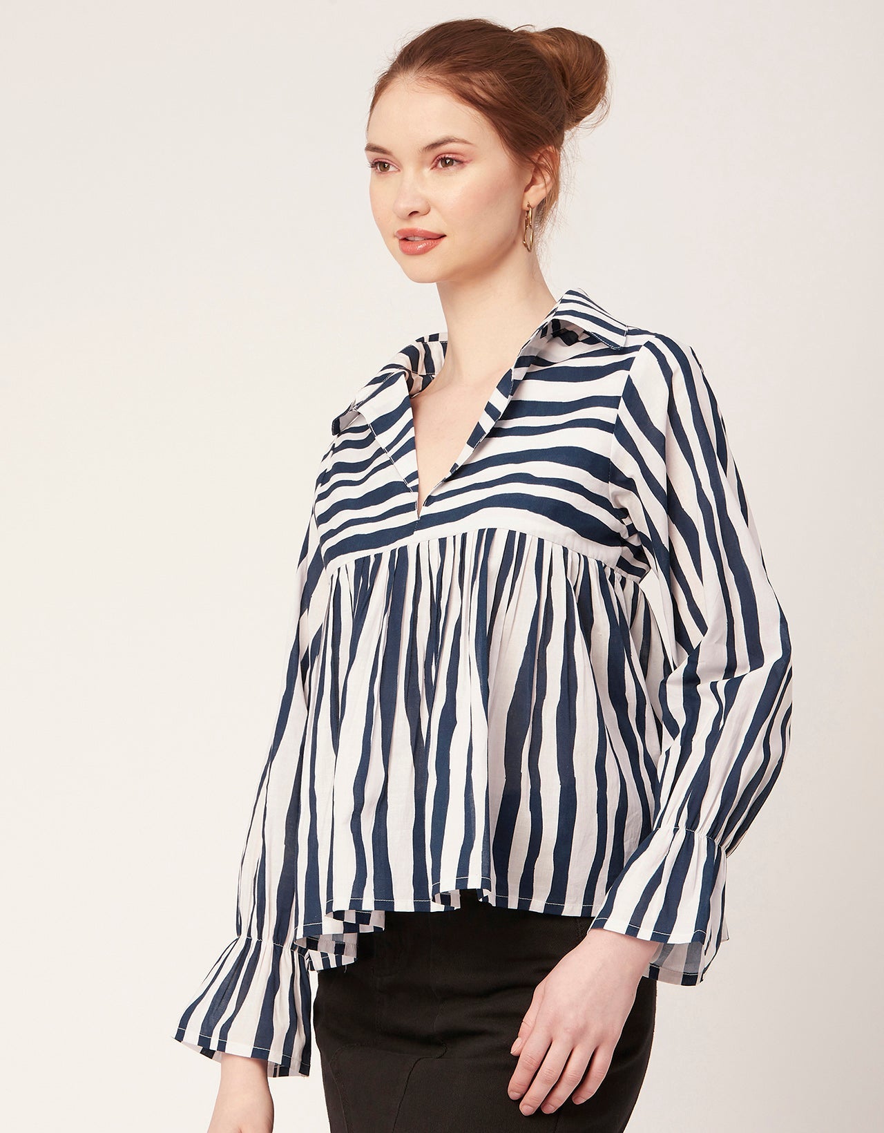 Printed Pleated Summer Top