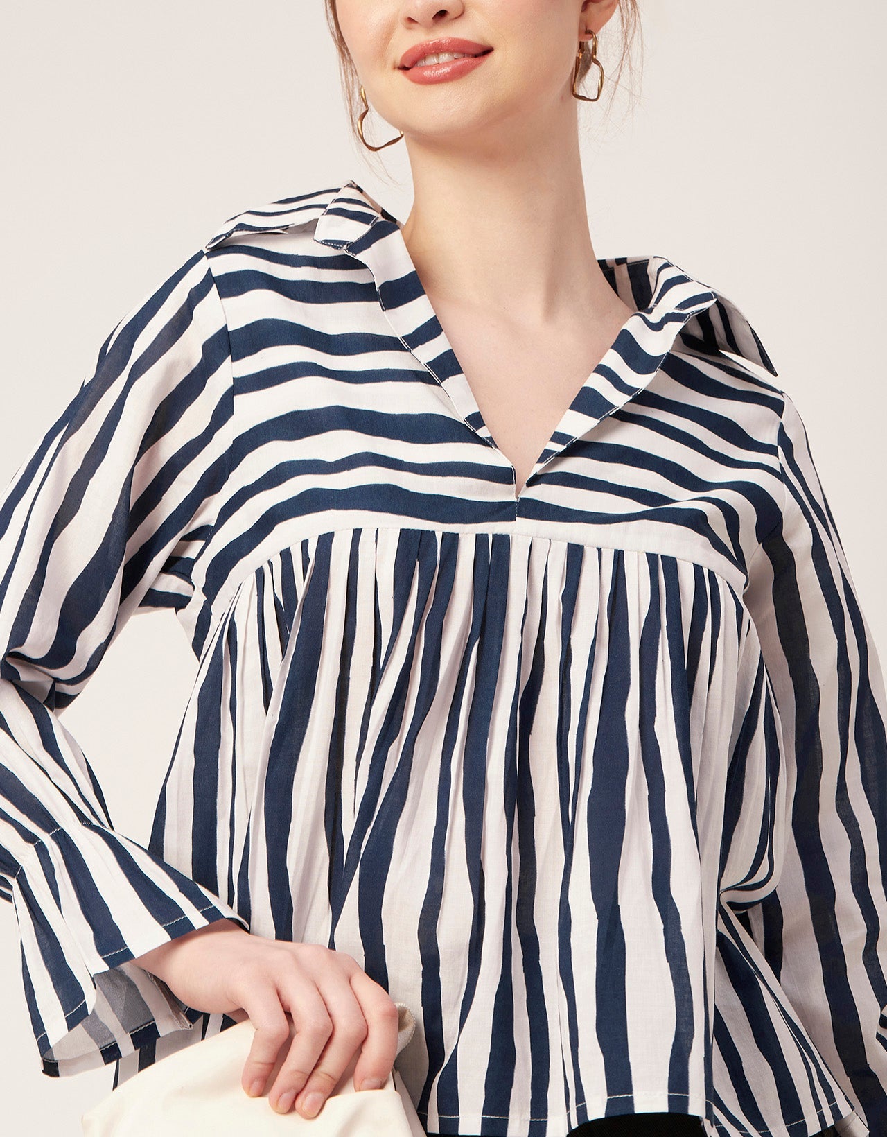 Printed Pleated Summer Top