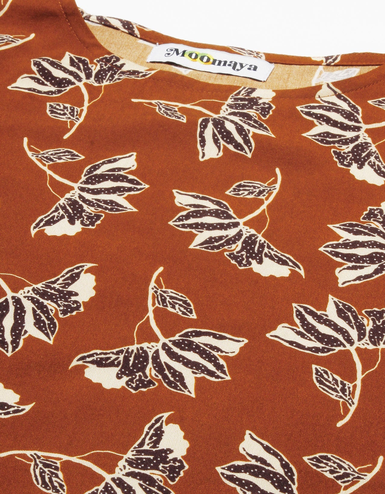 Printed Tie-Up Cold Shoulder