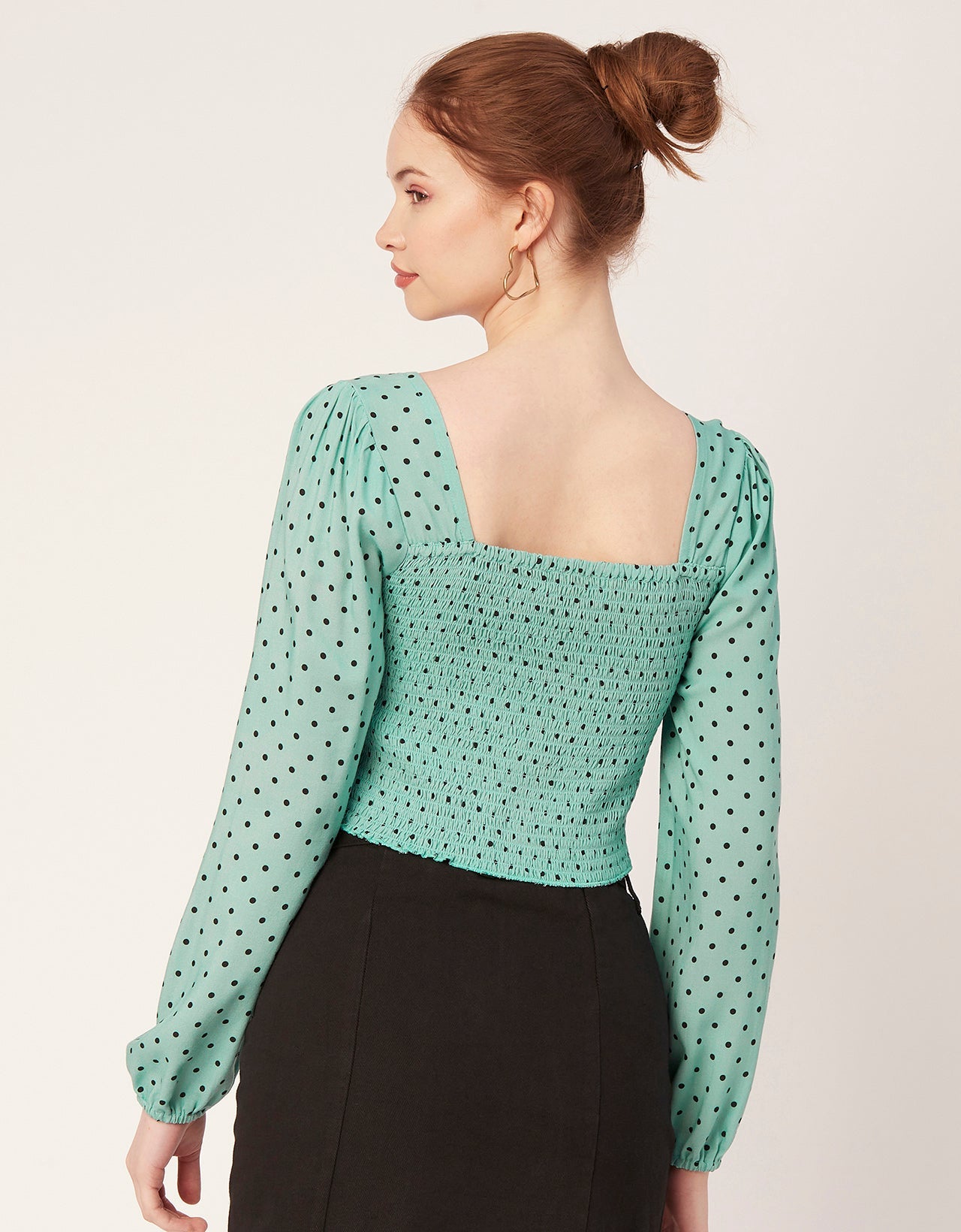 Printed Square Neck Smocked