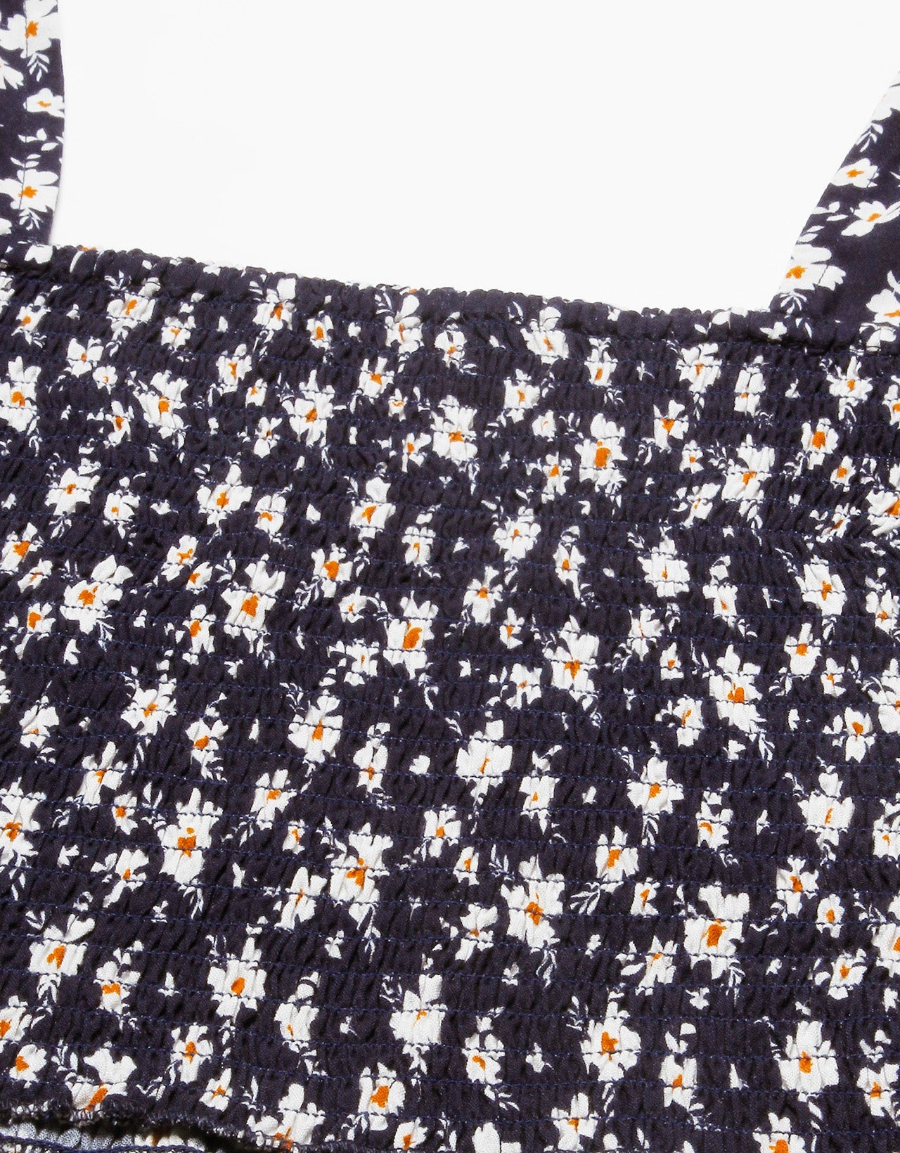 Printed Square Neck Smocked