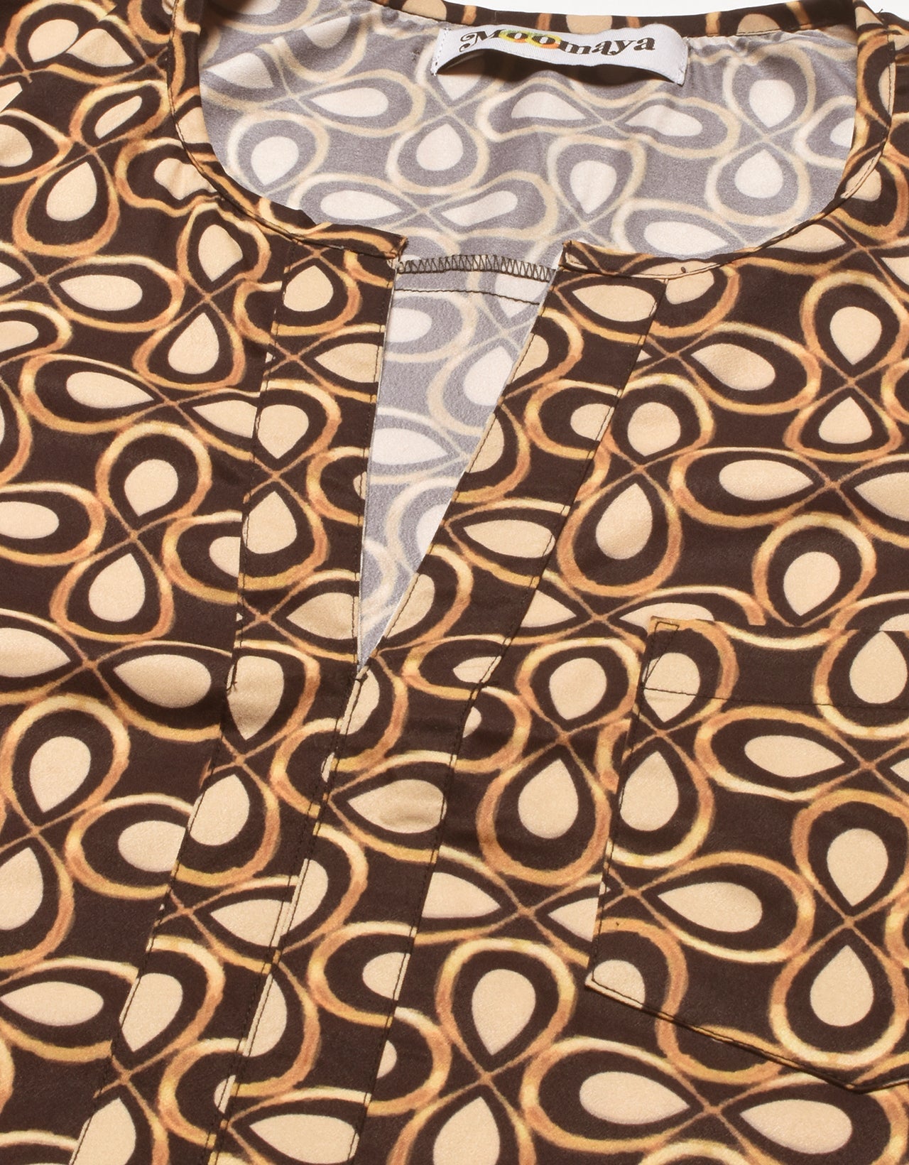 Printed V Neck Short Top