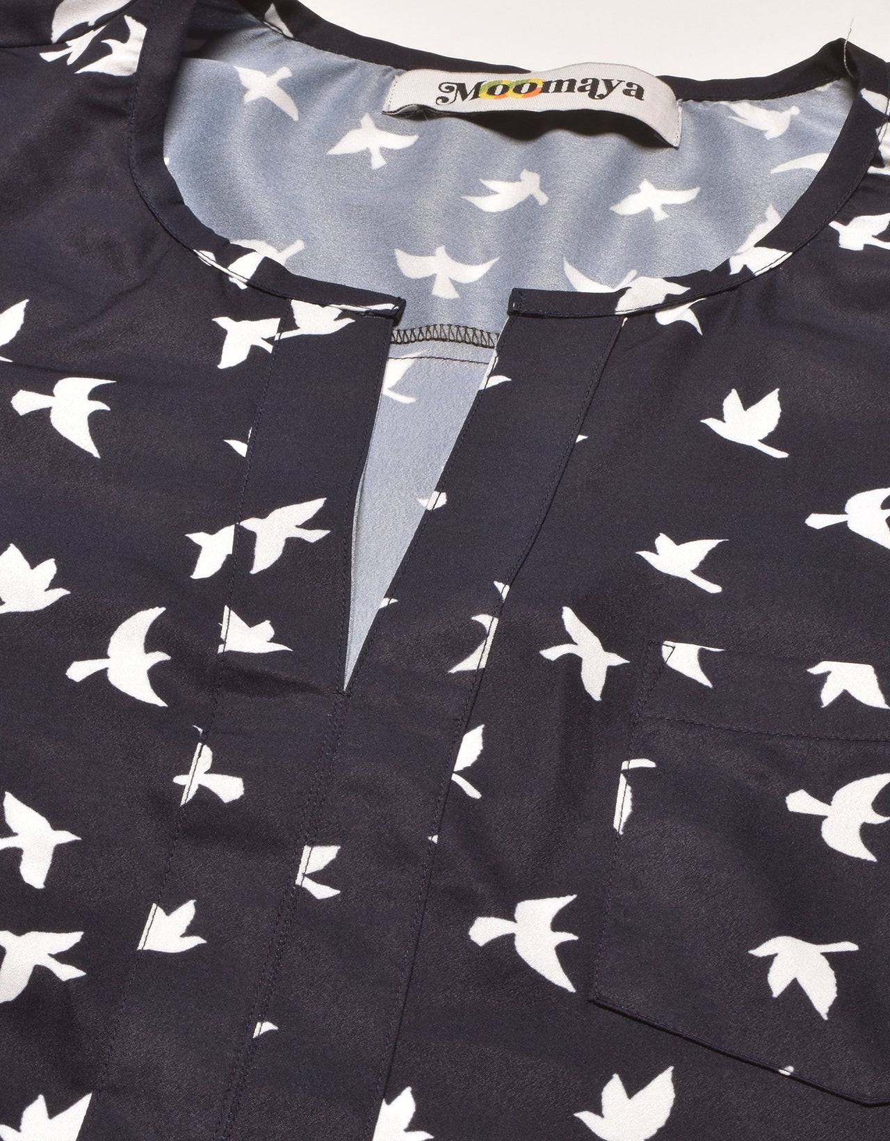 Printed V Neck Short Top