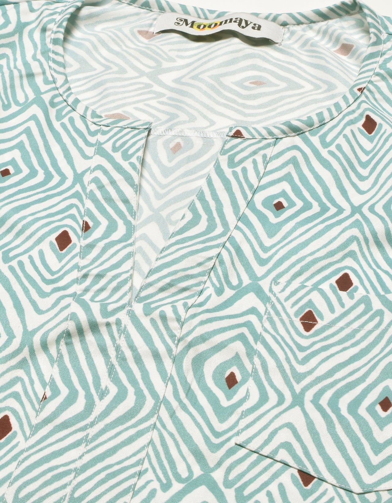 Printed V Neck Short Top