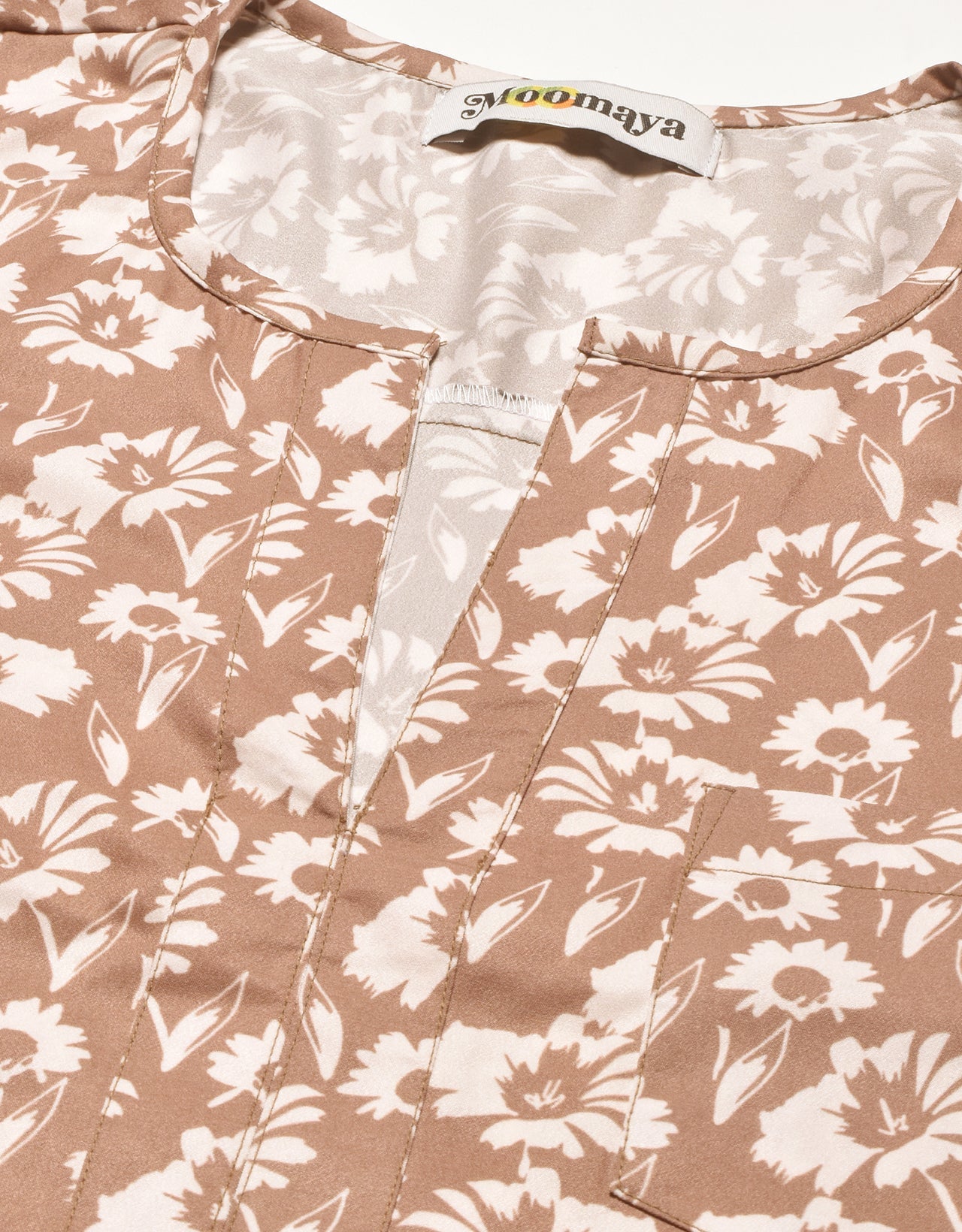 Printed V Neck Short Top
