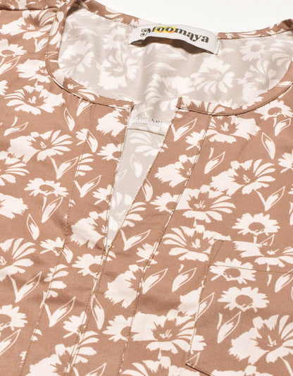 Printed V Neck Short Top