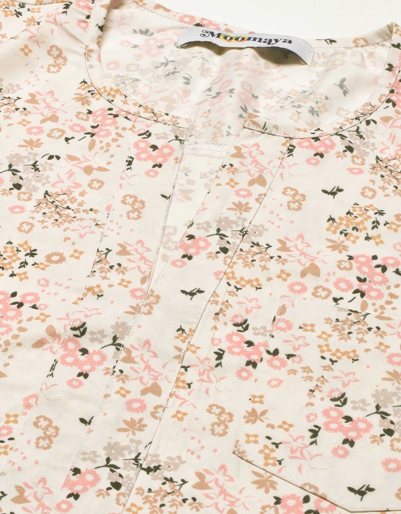 Printed V Neck Short Top