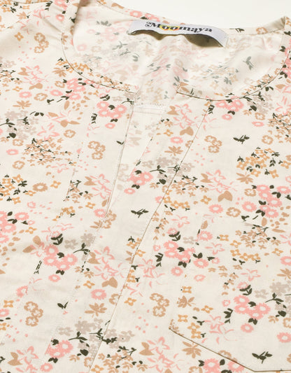 Printed V Neck Short Top
