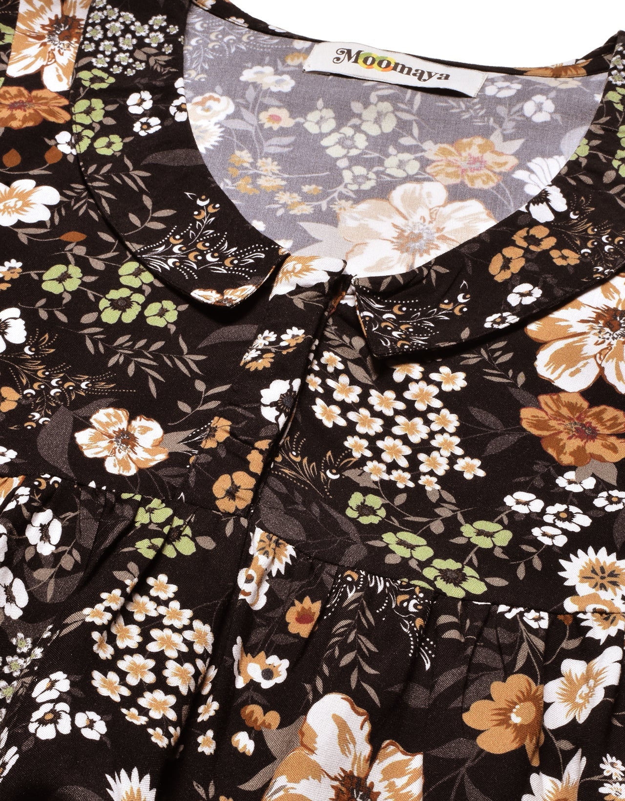 Printed Peplum Flutter Top