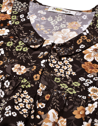 Printed Peplum Flutter Top