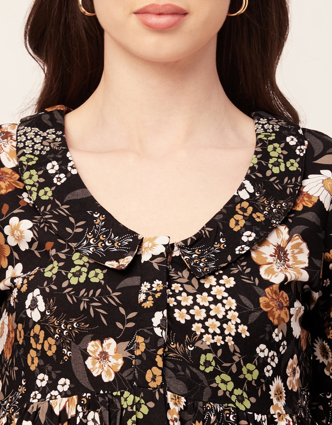 Printed Peplum Flutter Top