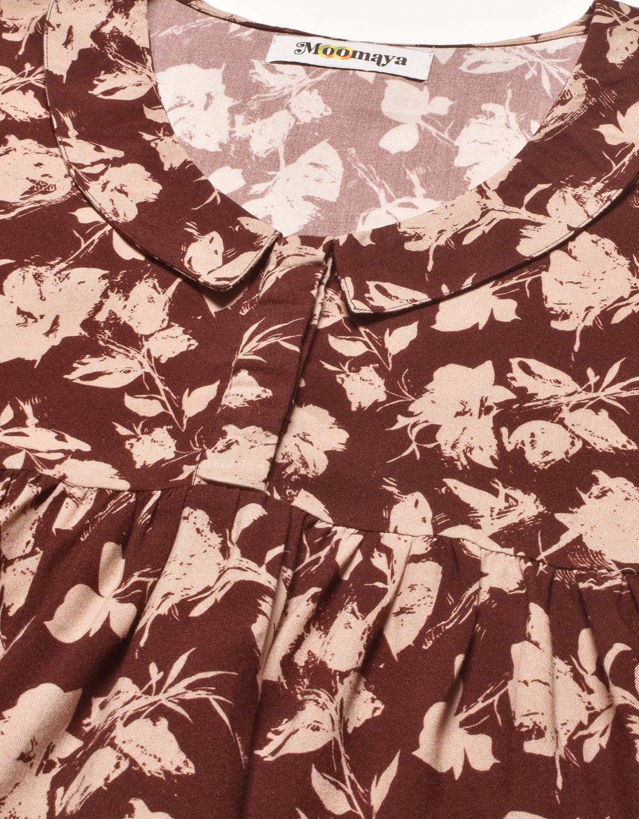 Printed Peplum Flutter Top